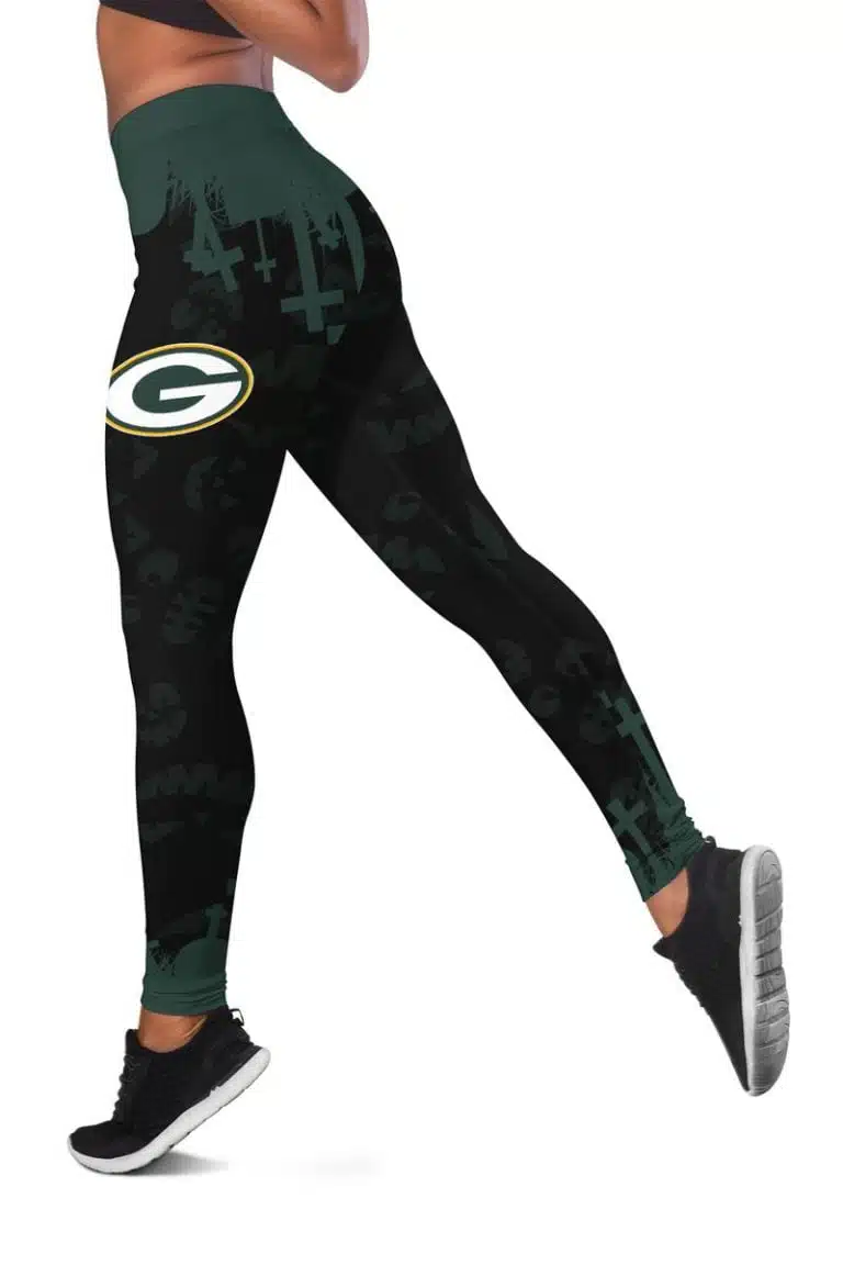 Green Bay Packers Women's Hollow Out Tank Top + Legging JG61 - Image 3