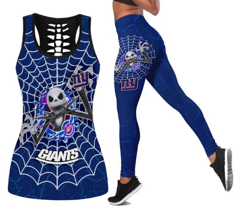 New York Giants Women's Hollow Out Tank Top + Legging EL76