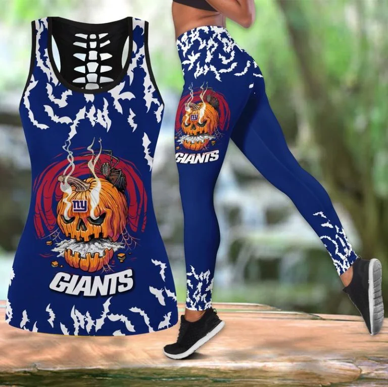 New York Giants Women's Hollow Out Tank Top + Legging LE86
