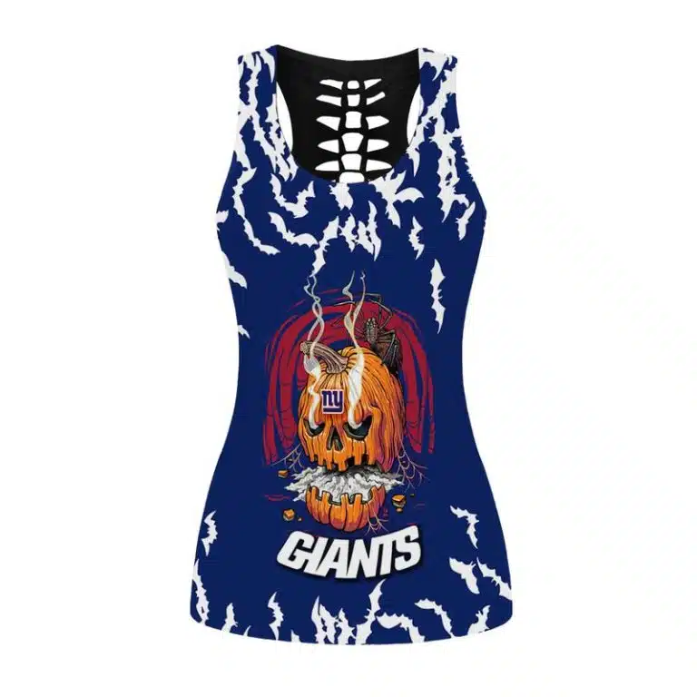 New York Giants Women's Hollow Out Tank Top + Legging LE86 - Image 2