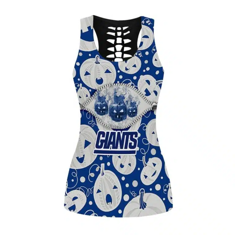 New York Giants Women's Hollow Out Tank Top + Legging LD43 - Image 2