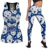 New York Giants Women's Hollow Out Tank Top + Legging LD43