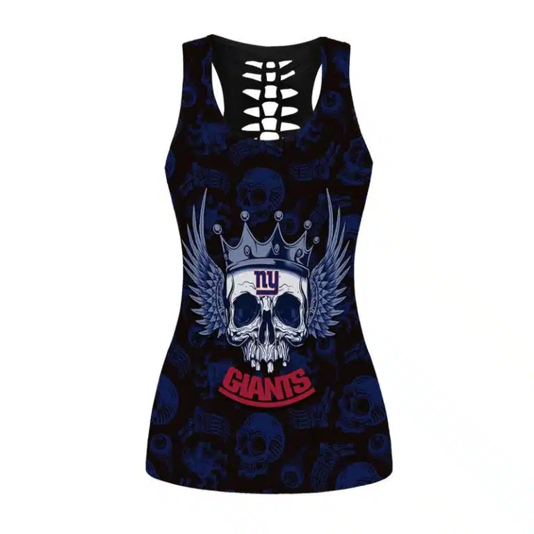 New York Giants Women's Hollow Out Tank Top + Legging IR76 - Image 2