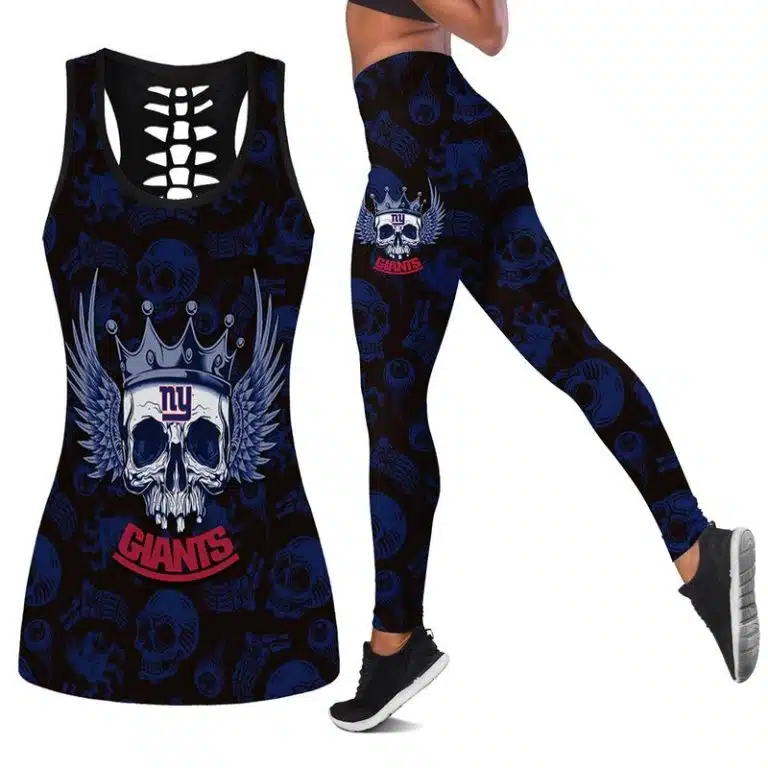 New York Giants Women's Hollow Out Tank Top + Legging IR76