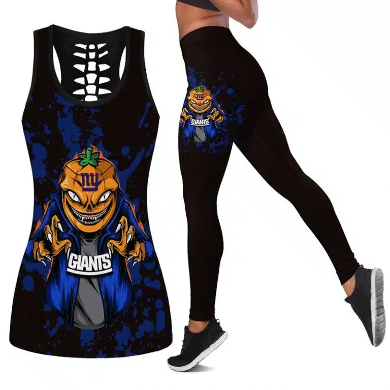 New York Giants Women's Hollow Out Tank Top + Legging PR67