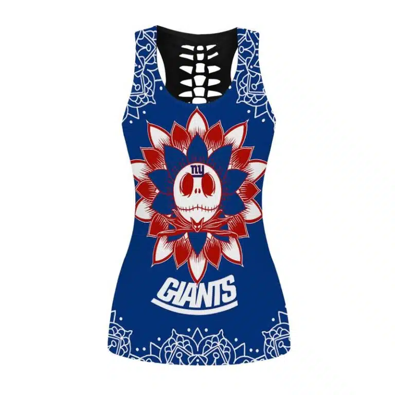 New York Giants Women's Hollow Out Tank Top + Legging KY96 - Image 2