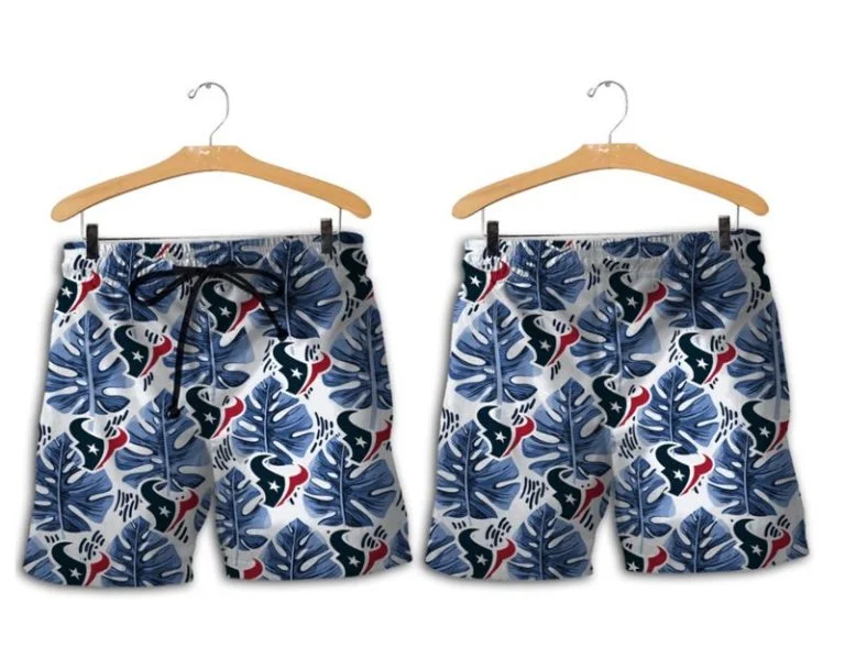 Combo Houston Texans Button-Up Shirt & Men Shorts KG56 - Image 2