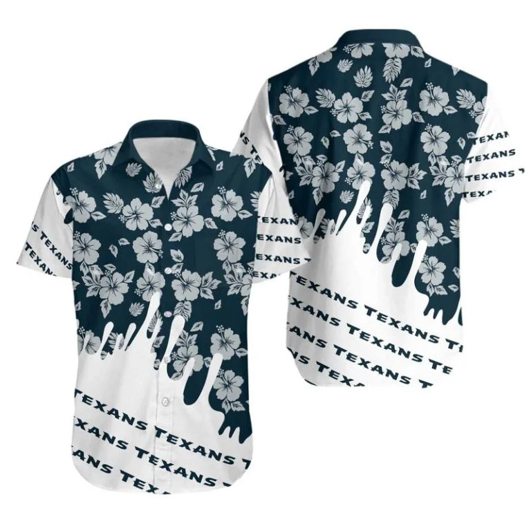 Combo Houston Texans Button-Up Shirt & Men Shorts KJ31