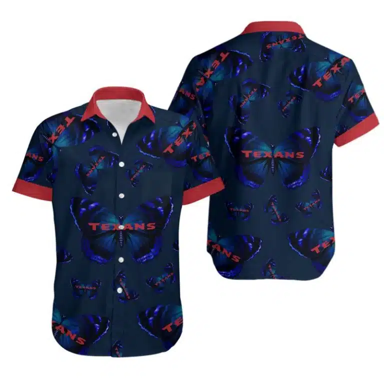 Combo Houston Texans Button-Up Shirt & Men Shorts JT89