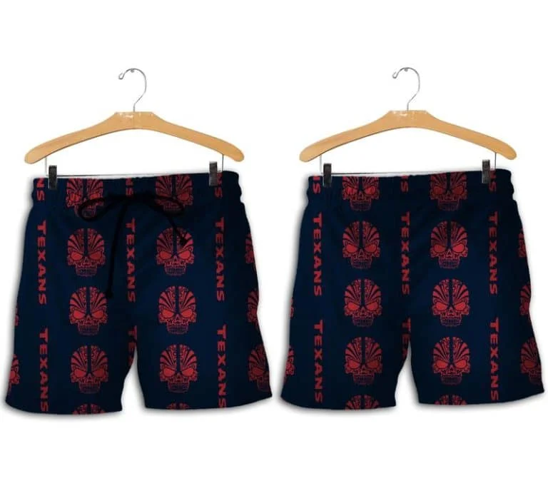 Combo Houston Texans Button-Up Shirt & Men Shorts UG13 - Image 2