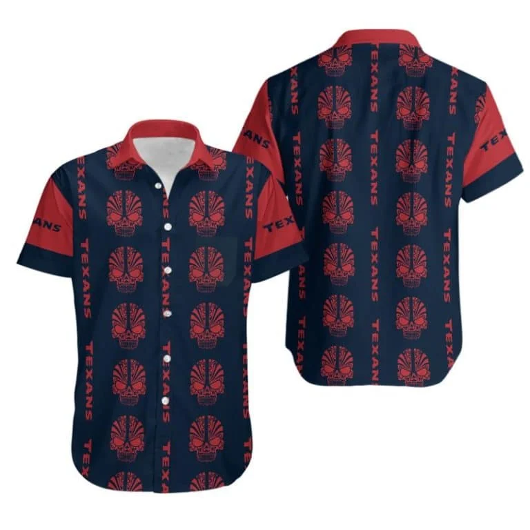 Combo Houston Texans Button-Up Shirt & Men Shorts UG13