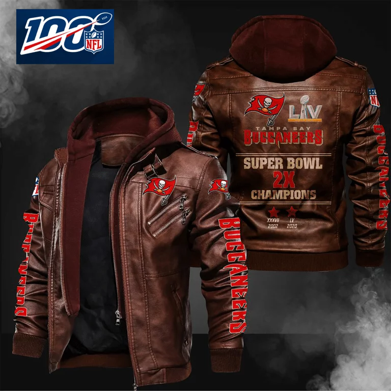 Tampa Bay Buccaneers Leather Jacket WH17 - Image 2