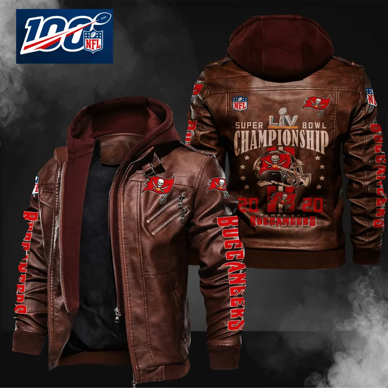 Tampa Bay Buccaneers Leather Jacket KW67 - Image 2