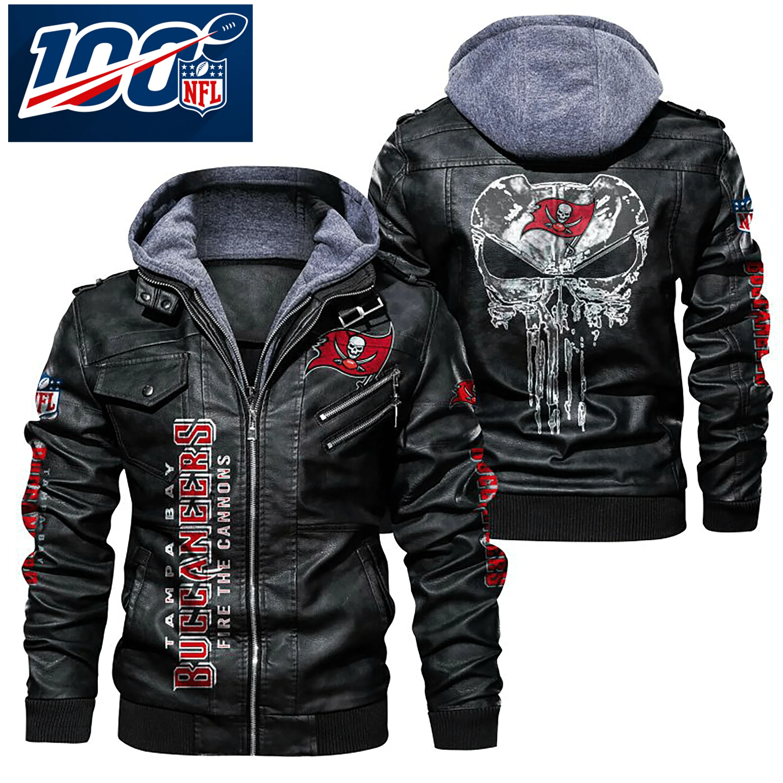 Tampa Bay Buccaneers Leather Jacket SM24
