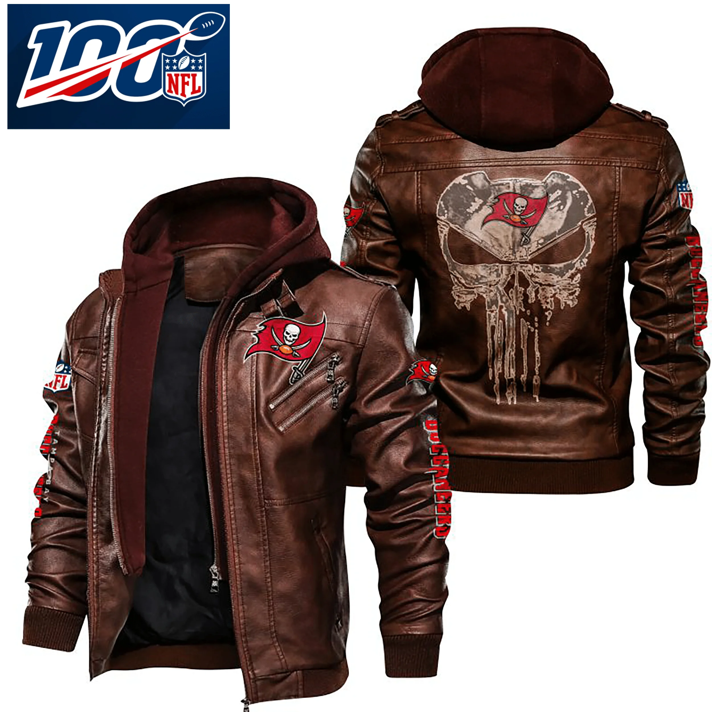Tampa Bay Buccaneers Leather Jacket SM24 - Image 2