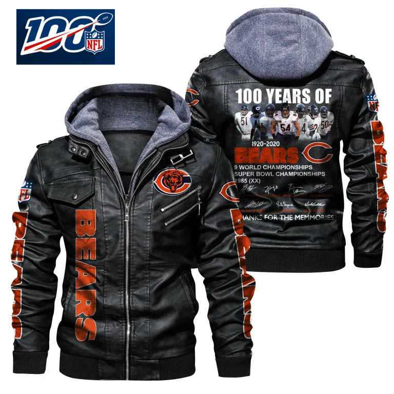 Chicago Bears Leather Jacket IT57