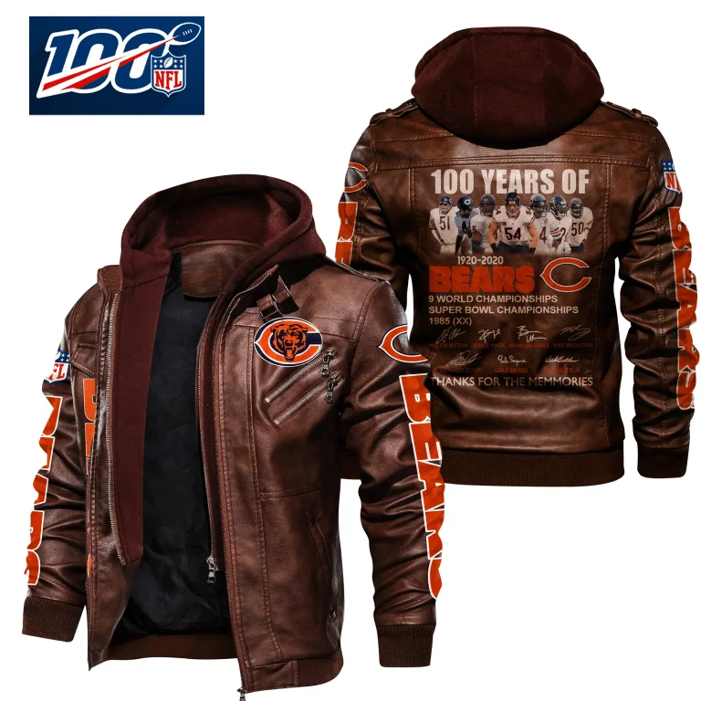 Chicago Bears Leather Jacket IT57 - Image 2