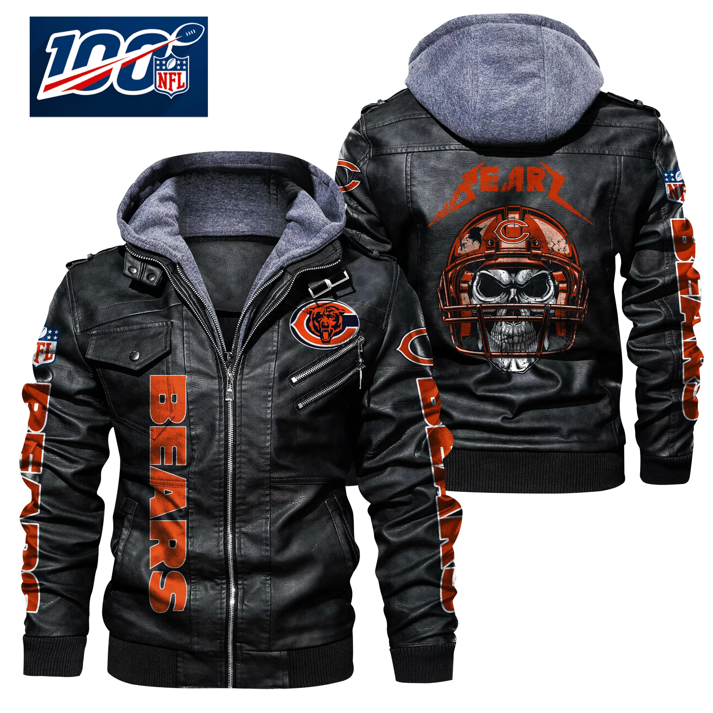 Chicago Bears Leather Jacket RK26