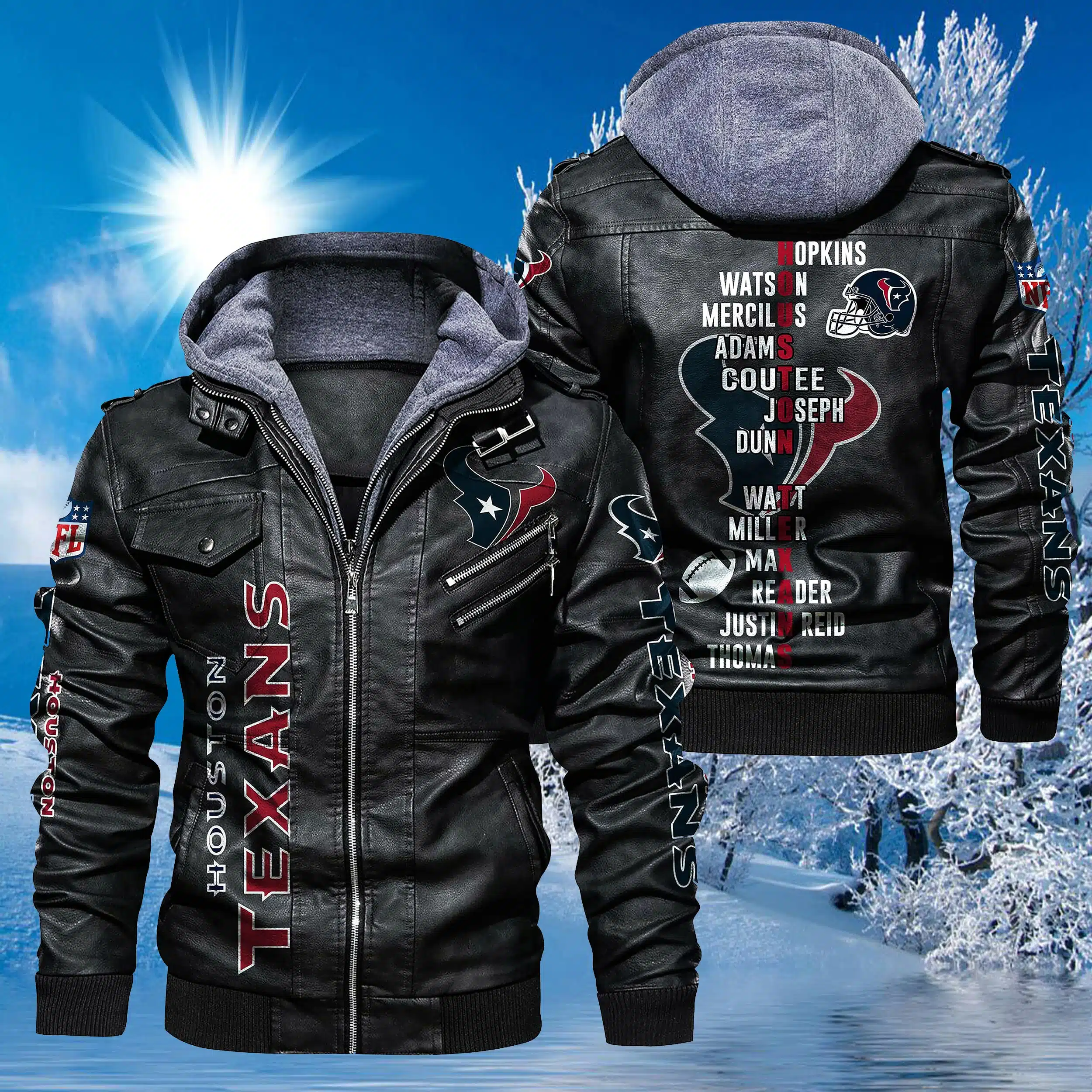 Houston Texans Leather Jacket KF86