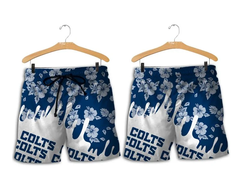 Combo Indianapolis Colts Button-Up Shirt & Men Shorts TM28 - Image 2