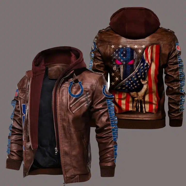 Indianapolis Colts Leather Jacket UY41 - Image 2