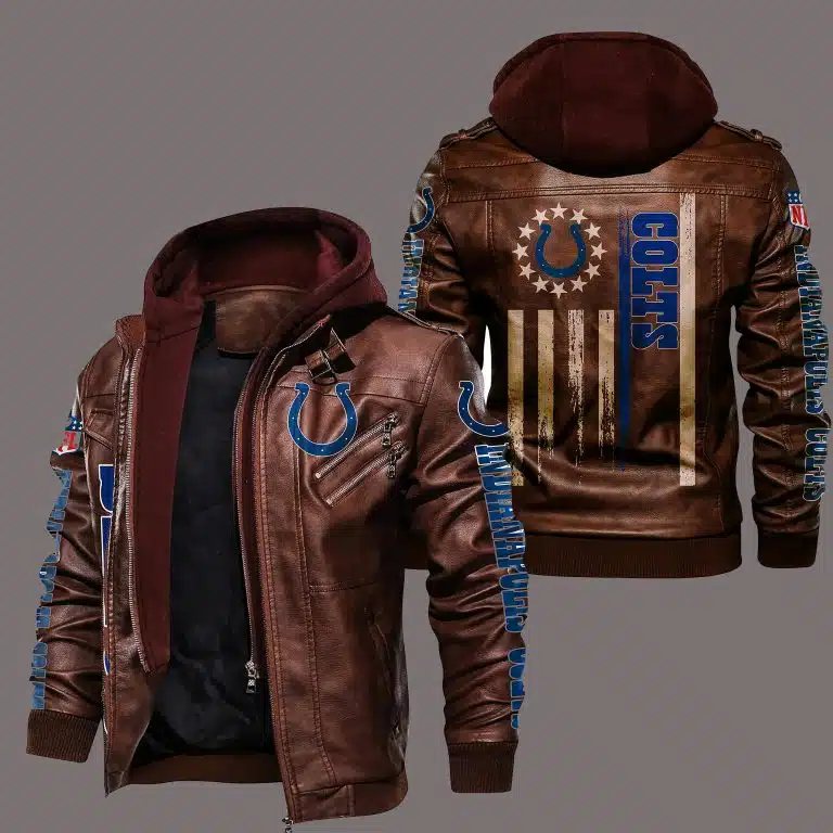 Indianapolis Colts Leather Jacket KY91 - Image 2
