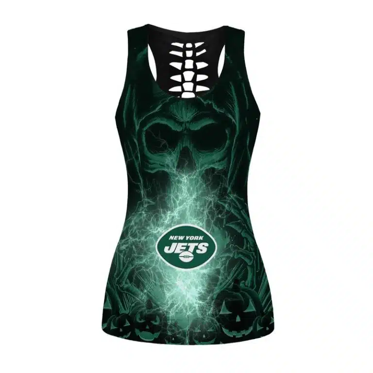 New York Jets Women's Hollow Out Tank Top & Legging PR71 - Image 2