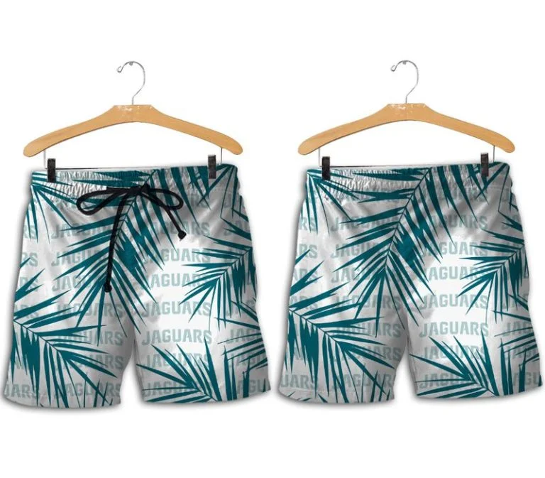 Combo Jacksonville Jaguars Button-Up Shirt & Men Shorts CK61 - Image 2
