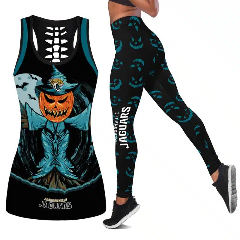 Jacksonville Jaguars Women's Criss Cross Tank Top & Legging NR38