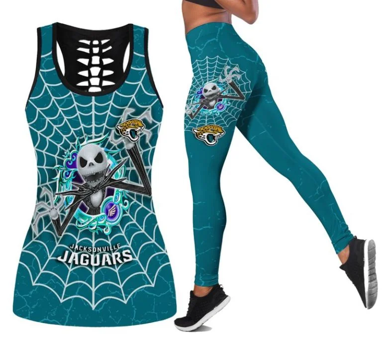 Jacksonville Jaguars Women's Criss Cross Tank Top & Legging KF68