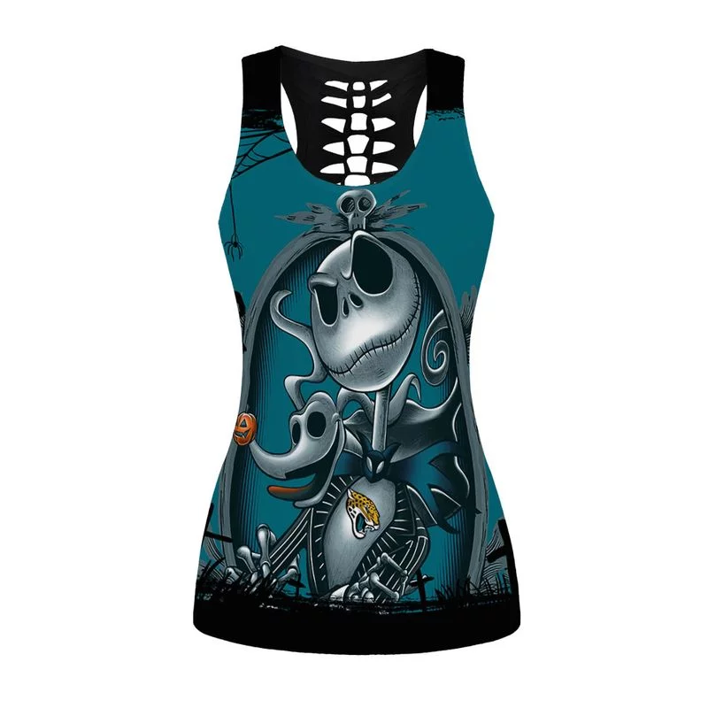 Jacksonville Jaguars Women's Criss Cross Tank Top & Legging LT56 - Image 2