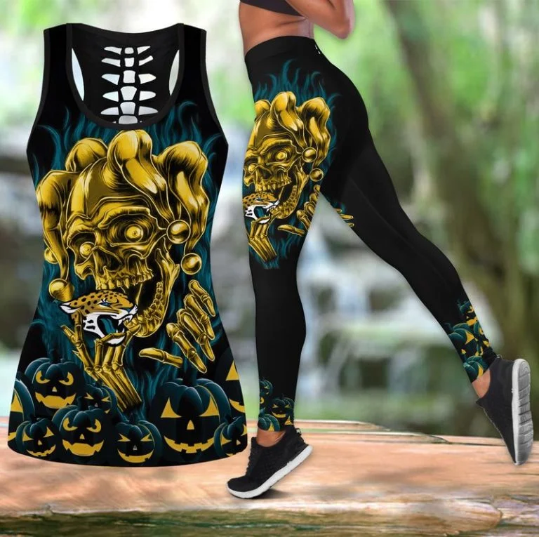 Jacksonville Jaguars Women's Criss Cross Tank Top & Legging TE76