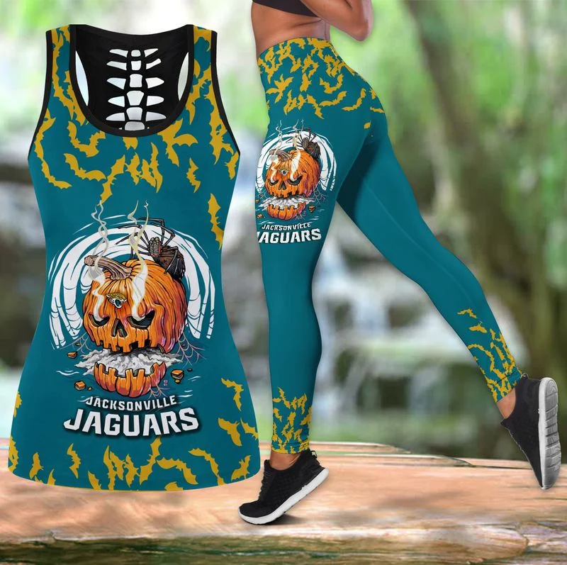Jacksonville Jaguars Women's Criss Cross Tank Top & Legging BS64