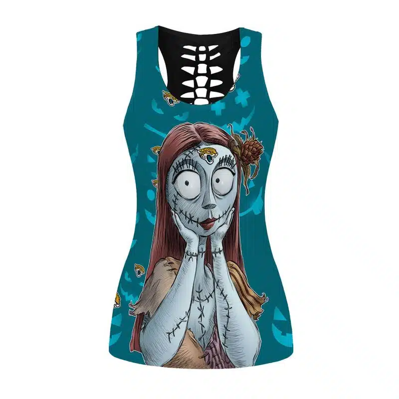 Jacksonville Jaguars Women's Criss Cross Tank Top & Legging OT71 - Image 2