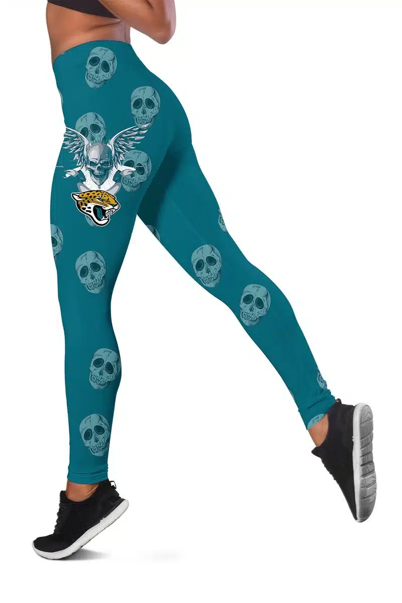 Jacksonville Jaguars Women's Criss Cross Tank Top & Legging KF93 - Image 3