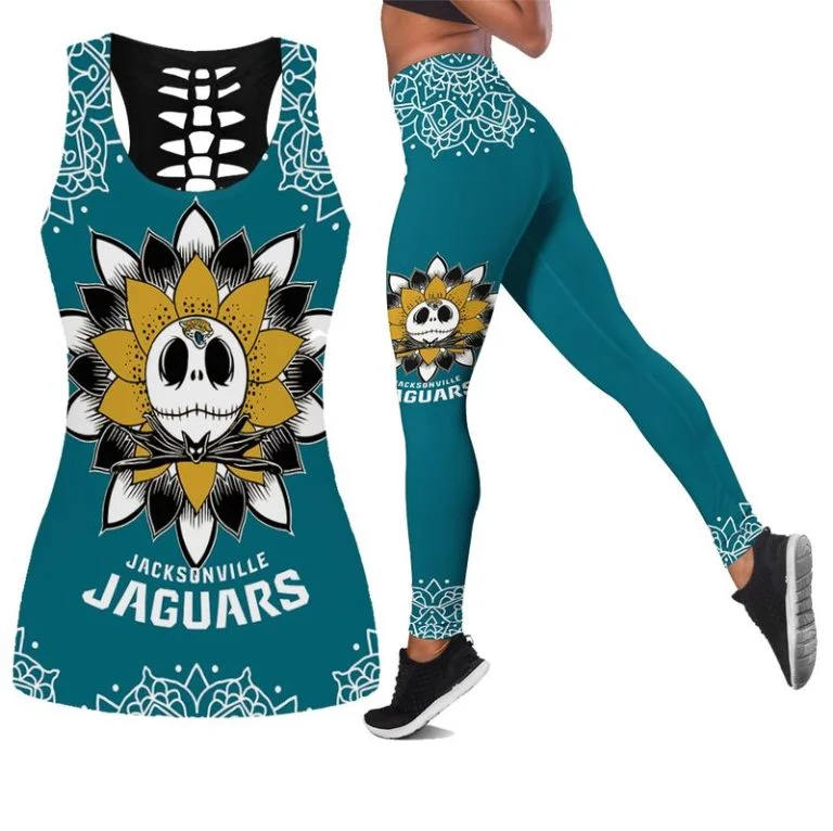 Jacksonville Jaguars Women's Criss Cross Tank Top & Legging OF85