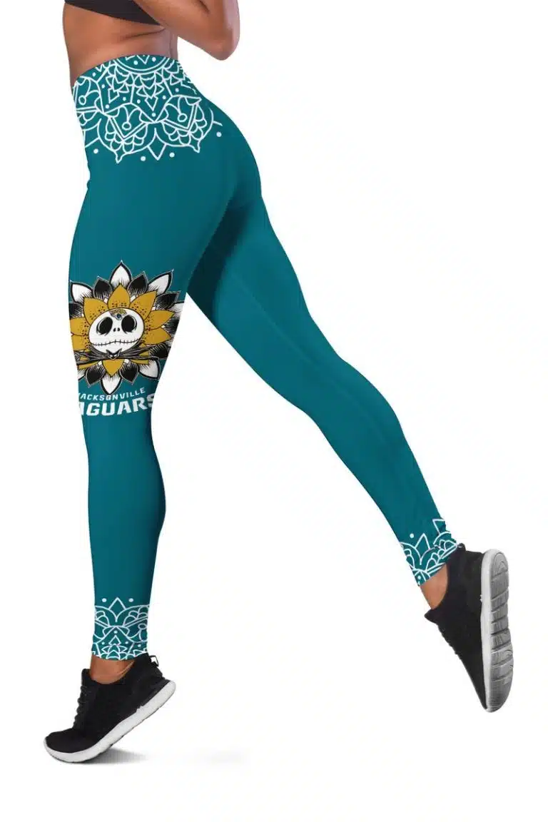 Jacksonville Jaguars Women's Criss Cross Tank Top & Legging OF85 - Image 3