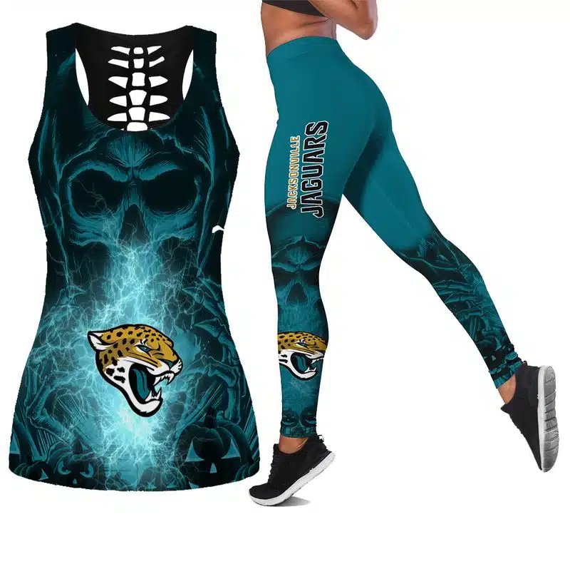 Jacksonville Jaguars Women's Criss Cross Tank Top & Legging JK68