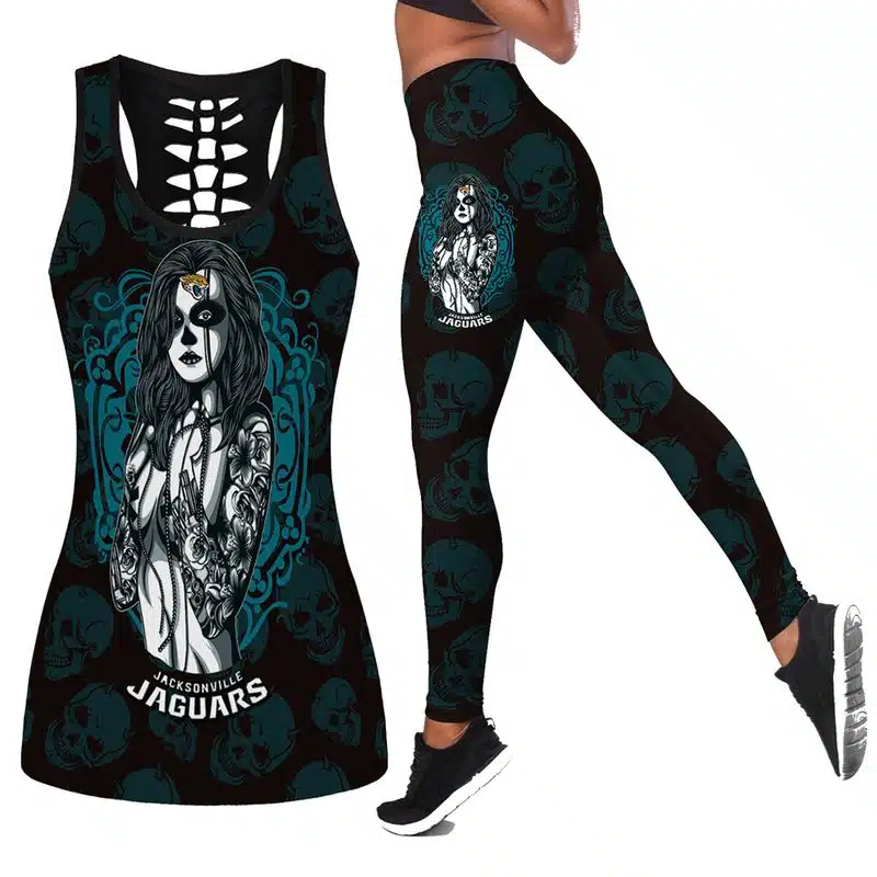 Jacksonville Jaguars Women's Criss Cross Tank Top & Legging EY27