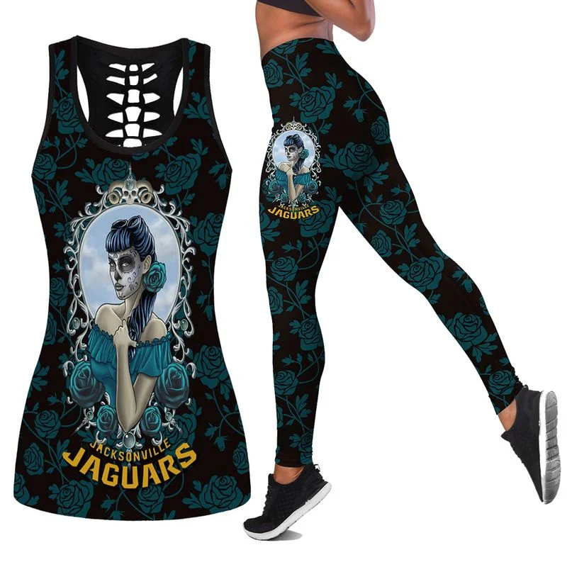 Jacksonville Jaguars Women's Criss Cross Tank Top & Legging OT13