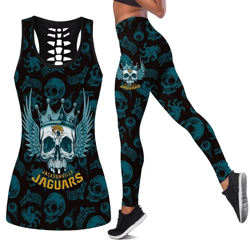 Jacksonville Jaguars Women's Criss Cross Tank Top & Legging EI44