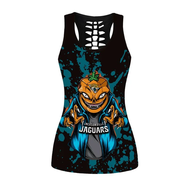 Jacksonville Jaguars Women's Criss Cross Tank Top & Legging EH31 - Image 2