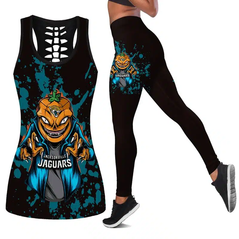 Jacksonville Jaguars Women's Criss Cross Tank Top & Legging EH31