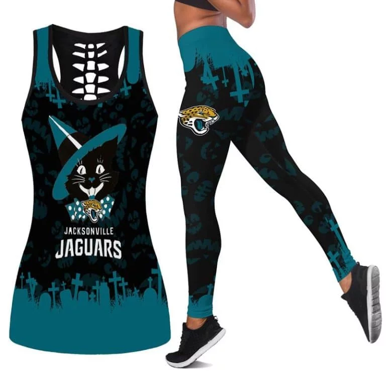 Jacksonville Jaguars Women's Criss Cross Tank Top & Legging FN71