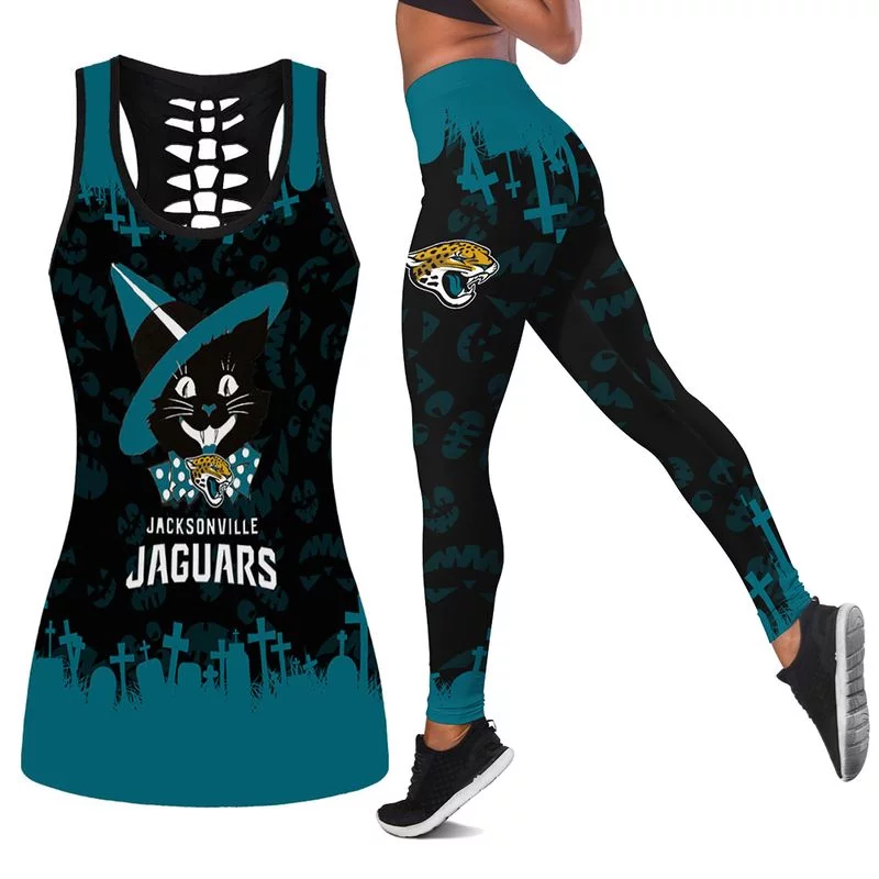 Jacksonville Jaguars Women's Criss Cross Tank Top & Legging FN71