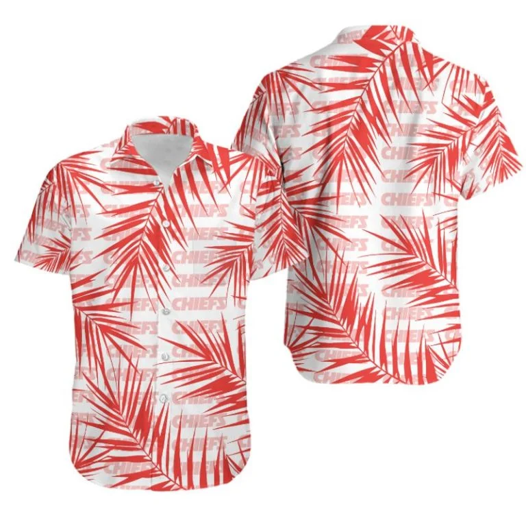 Combo Kansas City Chiefs Button-Up Shirt & Men Shorts JG89