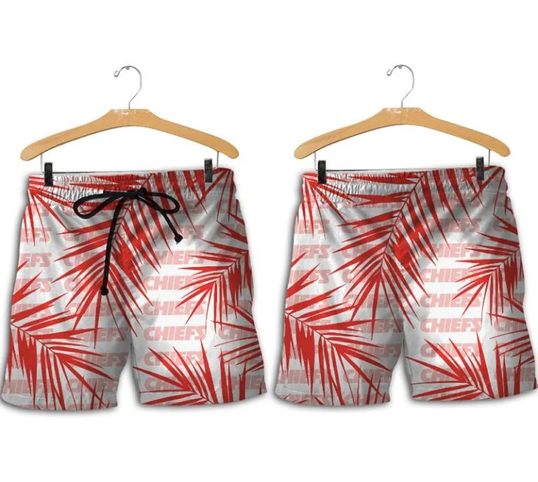 Combo Kansas City Chiefs Button-Up Shirt & Men Shorts JG89 - Image 2