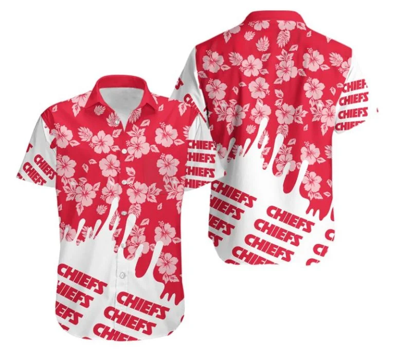 Combo Kansas City Chiefs Button-Up Shirt & Men Shorts WE13