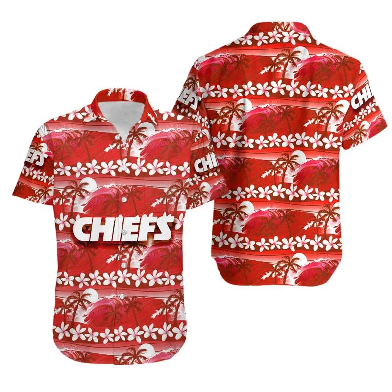 Combo Kansas City Chiefs Button-Up Shirt & Men Shorts VK23