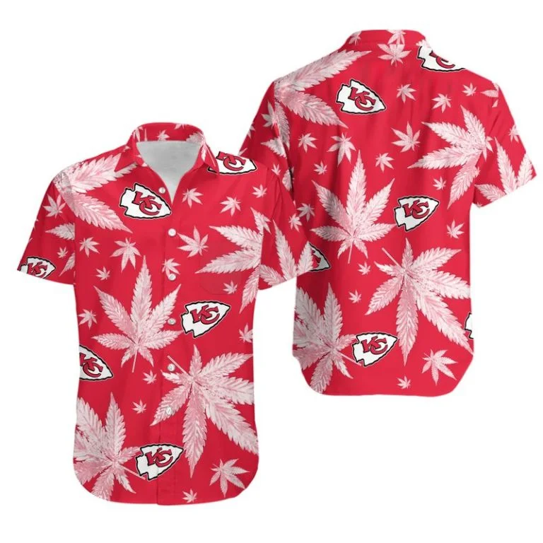 Combo Kansas City Chiefs Button-Up Shirt & Men Shorts RH37
